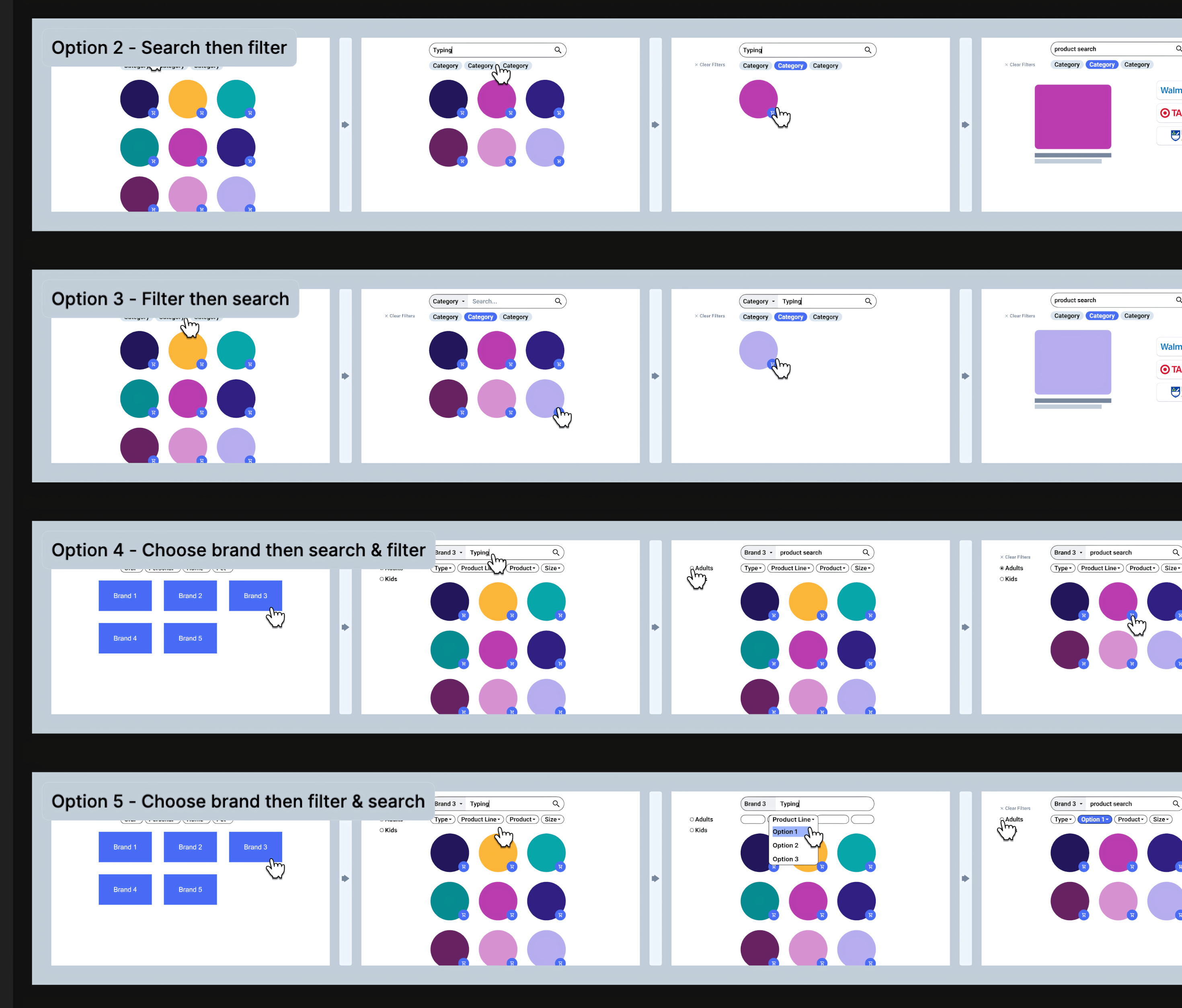 Zoom Rapid iterations of wireframe designs